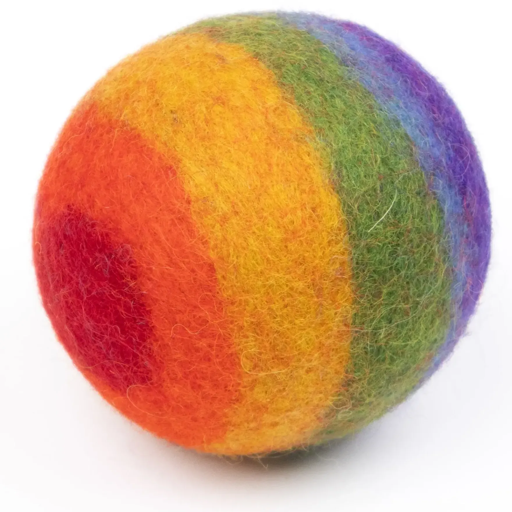 Filzbälle 2er Set Regenbogen