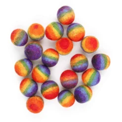 Filzbälle Regenbogen 20St.
