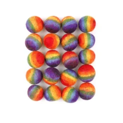 Filzbälle Regenbogen 20St.