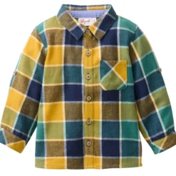 Flanell-Hemd bunt kariert 74/80