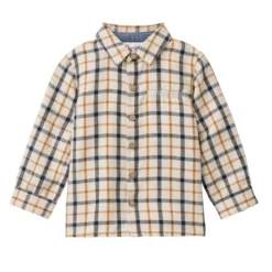 Flanell-Hemd kariert hellbeige 110/116