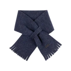 Fleece-Kinderschal mit Wolle marine
