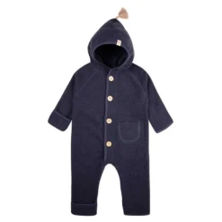 Fleece-Overall mit Merinowolle marine 74/80