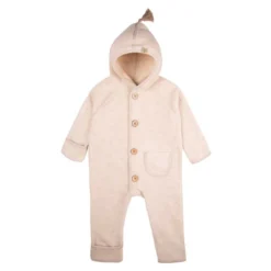 Fleece-Overall mit Merinowolle woll-weiss 50/56