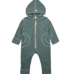 Fleece-Overall mit Merinowolle salbei 74/80