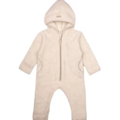 Fleece-Overall mit Merinowolle woll-weiss 50/56