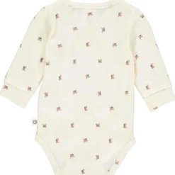 Frühchen Wickelbody "Blümchen" creme 62