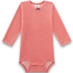 Frottee-Langarmbody apricot 62