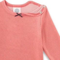 Frottee-Langarmbody apricot 62