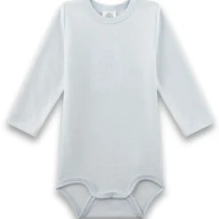 Frottee-Langarmbody hellblau 74