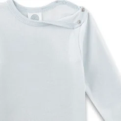Frottee-Langarmbody hellblau 74