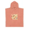 Frottee-Poncho Kinder coral