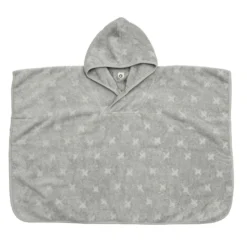 Frottee-Poncho mineral green 110/140