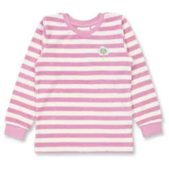 Frottee-Schlafanzug "Blume" pink gestreift 104