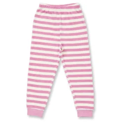 Frottee-Schlafanzug "Blume" pink gestreift 104