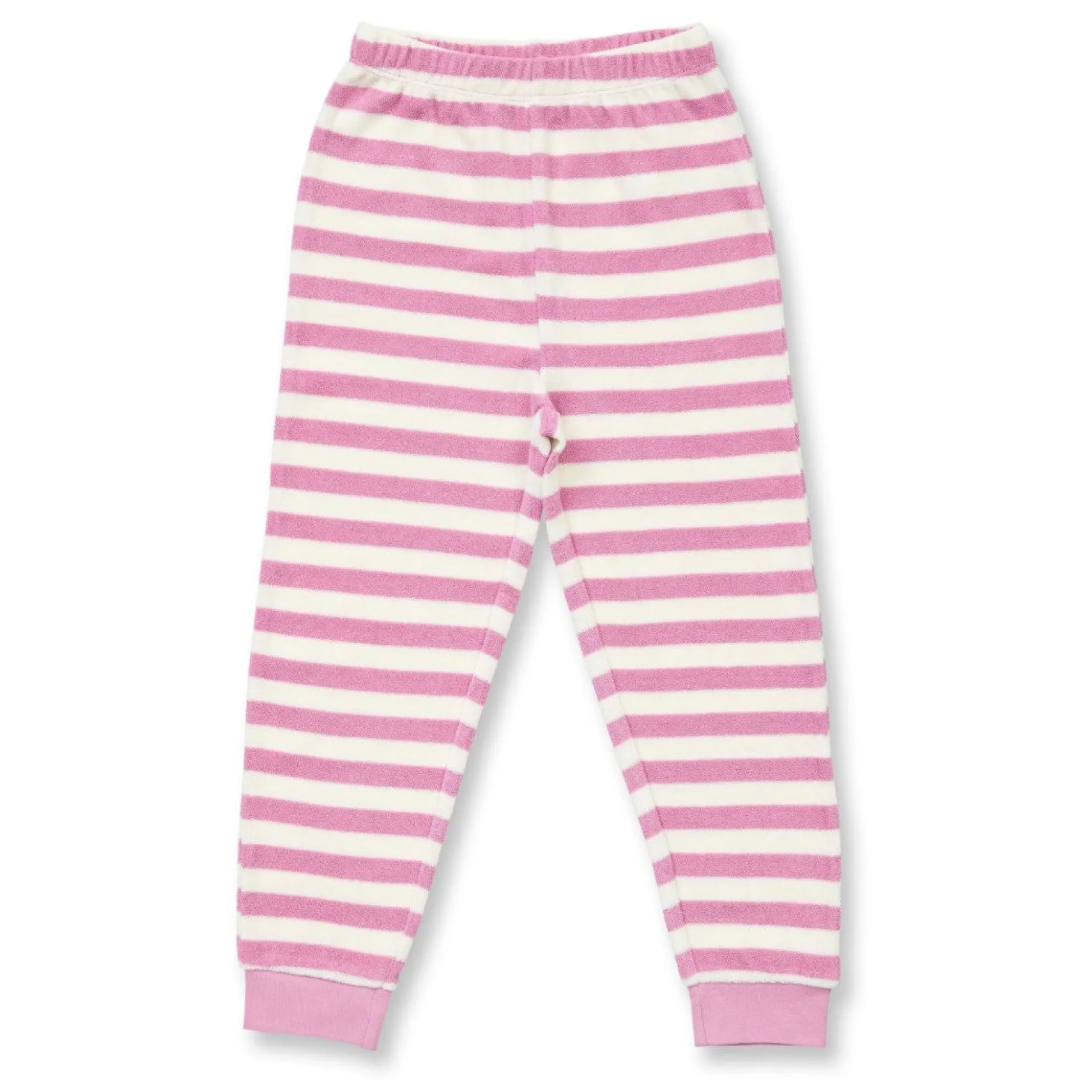 Frottee-Schlafanzug "Blume" pink gestreift 104