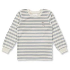 Frottee-Schlafanzug gestreift icegrey 98