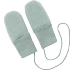 Fäustlinge Wollfleece bergblau melange