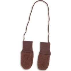 Fäustlinge Wollfleece zimt