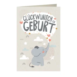 Geburtskarte "Elefant"