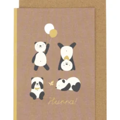 Geburtskarte Pandas rost