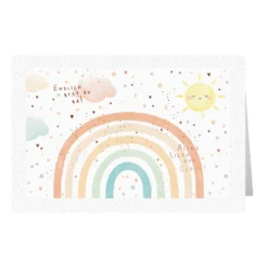 Geburtskarte "Regenbogen" bunt