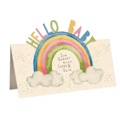 Geburtskarte Regenbogen "Hello Baby"