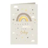 Geburtskarte "Regenbogen" metallic