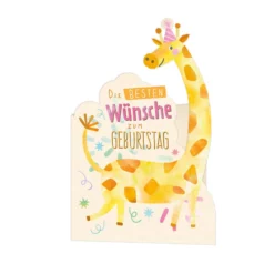Geburtstagskarte Giraffe