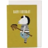Geburtstagskarte Zebra "Happy Birthday"