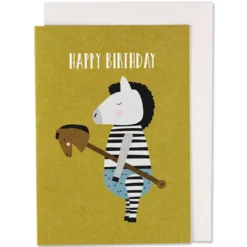 Geburtstagskarte Zebra "Happy Birthday"