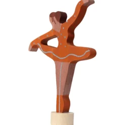 Geburtstagsstecker Ballerina orange
