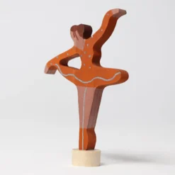 Geburtstagsstecker Ballerina orange