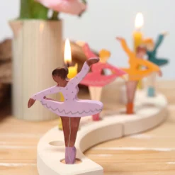 Geburtstagsstecker Ballerina orange