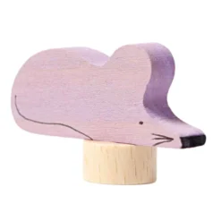 Geburtstagsstecker grau-lila Maus