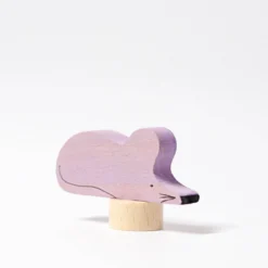 Geburtstagsstecker grau-lila Maus