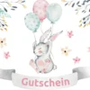 Geschenk Gutschein Häschen