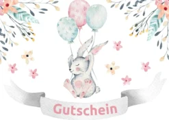 Geschenk Gutschein Häschen