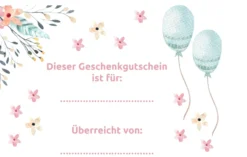 Geschenk Gutschein Häschen