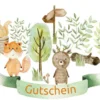 Geschenk Gutschein Waldtiere