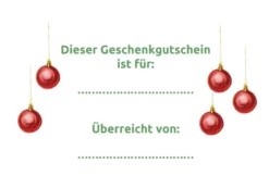 Geschenk Gutschein Weihnacht