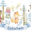 Geschenk Gutschein Winterwald