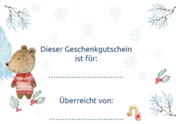Geschenk Gutschein Winterwald