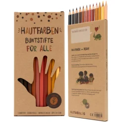 Hautfarben Buntstifte für alle
