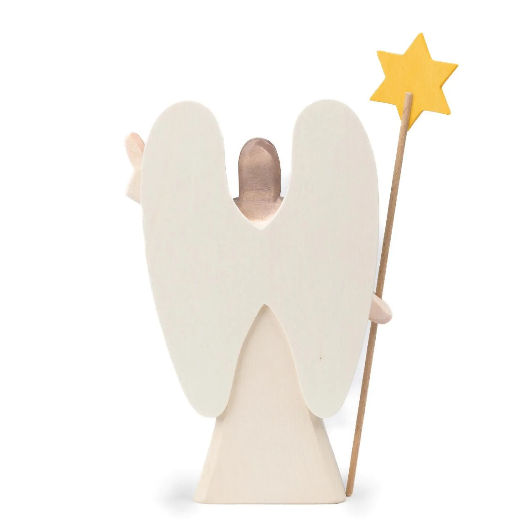 Holzfigur Engel mit Stern