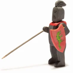 Holzfigur Schwarzer Ritter mit Pferd