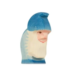 Holzfigur Zwerg blau