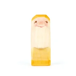 Holzfigur Zwerg gelb