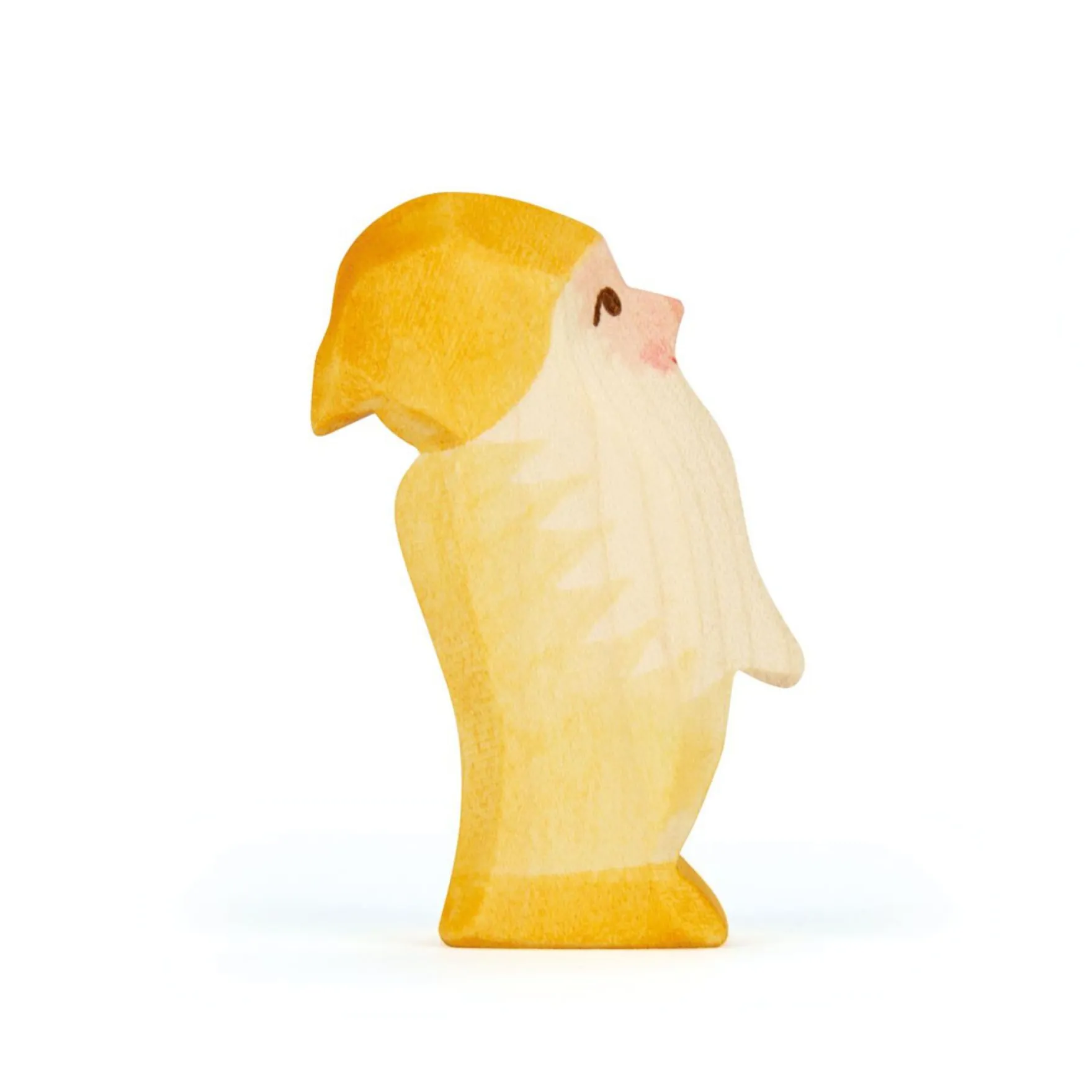 Holzfigur Zwerg gelb