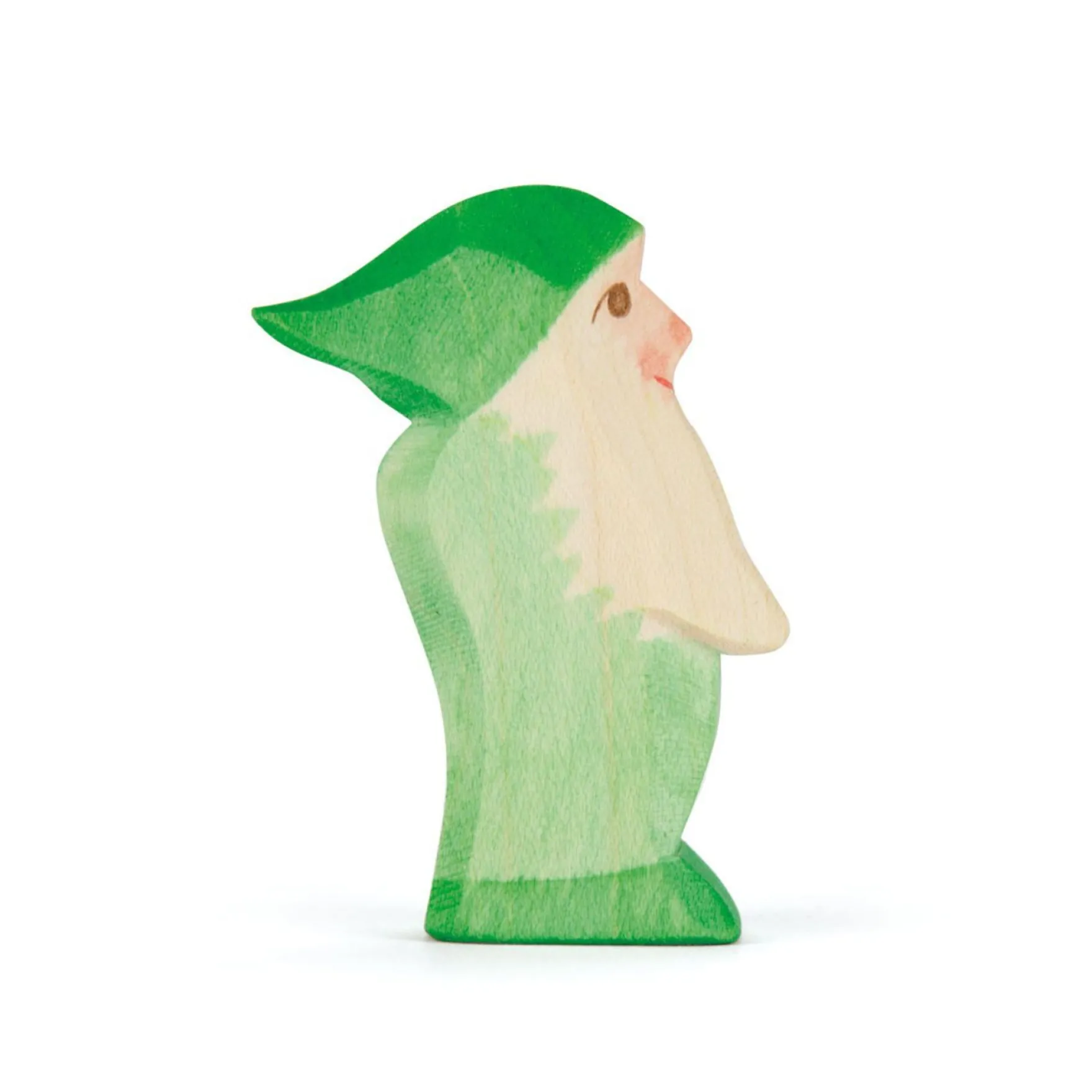 Holzfigur Zwerg grün